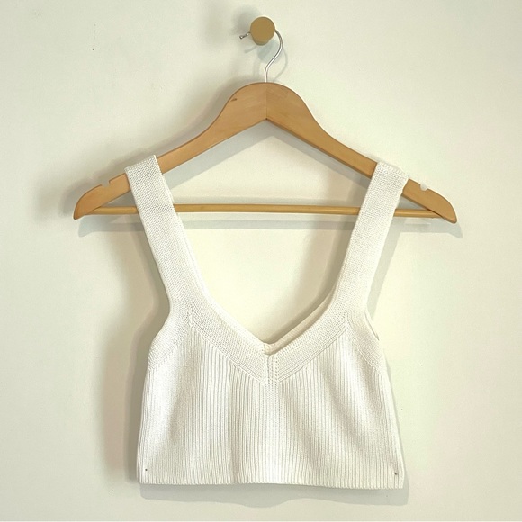 Aritzia Wilfred White Knit Crop Top - Picture 5 of 5